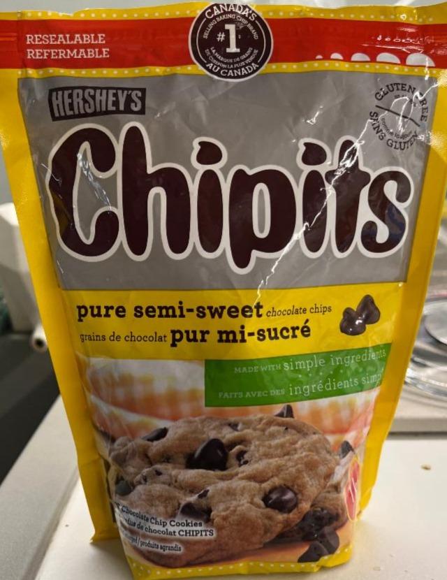 Fotografie - Chipits pure semi-sweet chocolate chips Hershey's