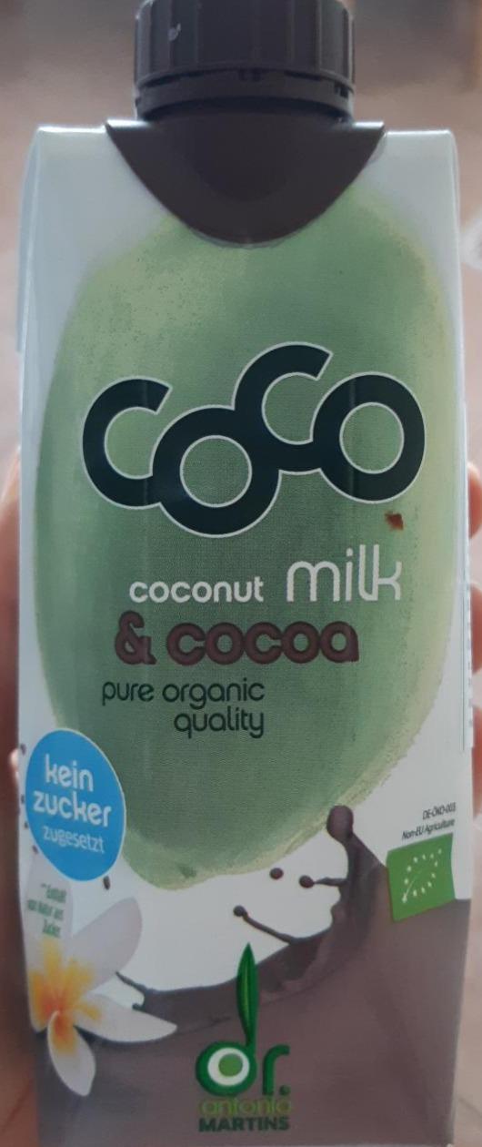 Fotografie - Coconut milk & cocoa Pure organic quality Coco