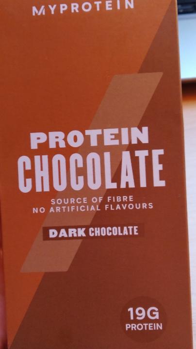 Fotografie - proteinová čokoláda Myprotein Dark chocolate