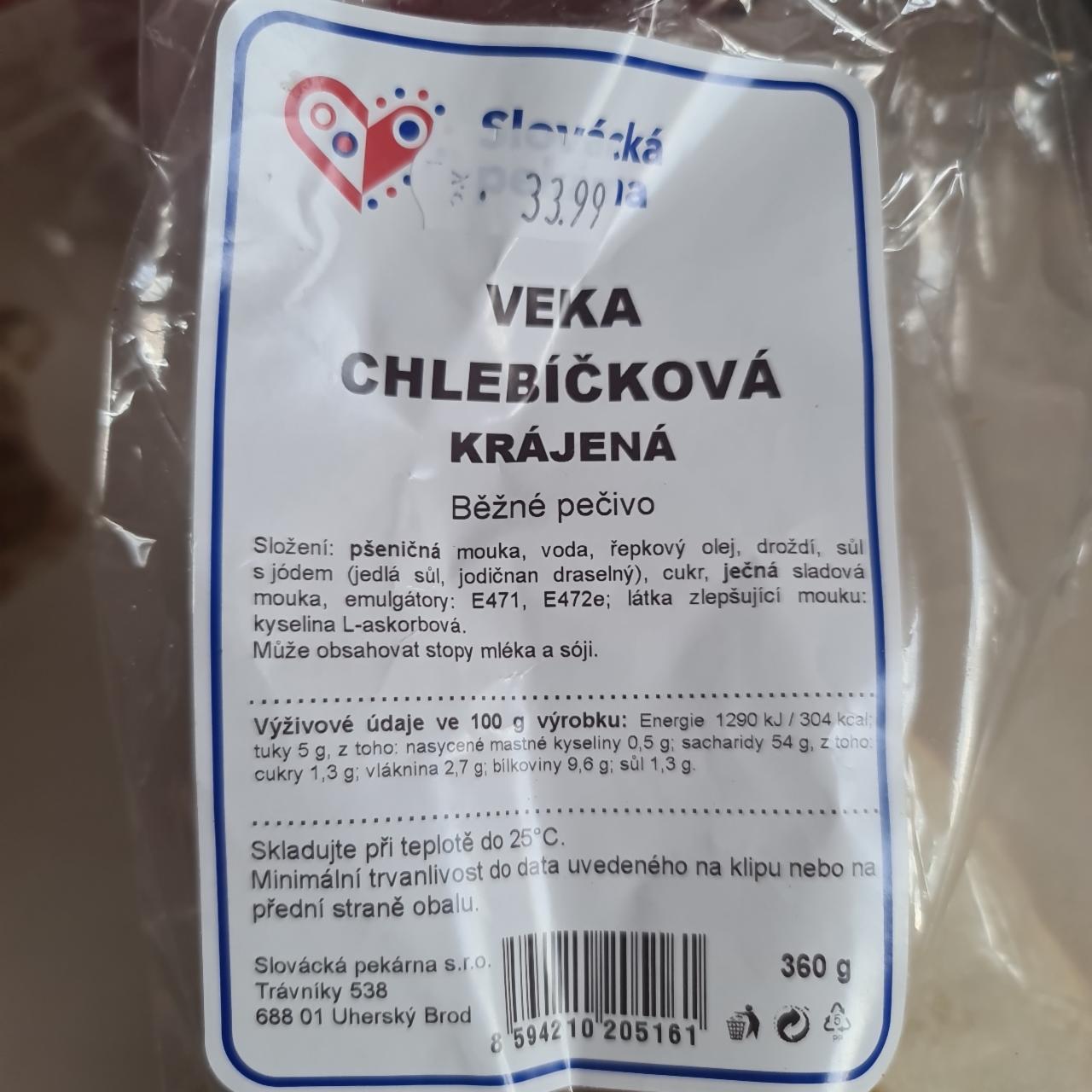 Fotografie - Veka chlebíčková krájená Slovácká pekárna