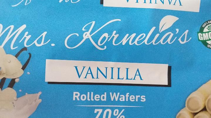 Fotografie - Rolled Wafers 70% Vanilla Cream Mrs. Kornelia's