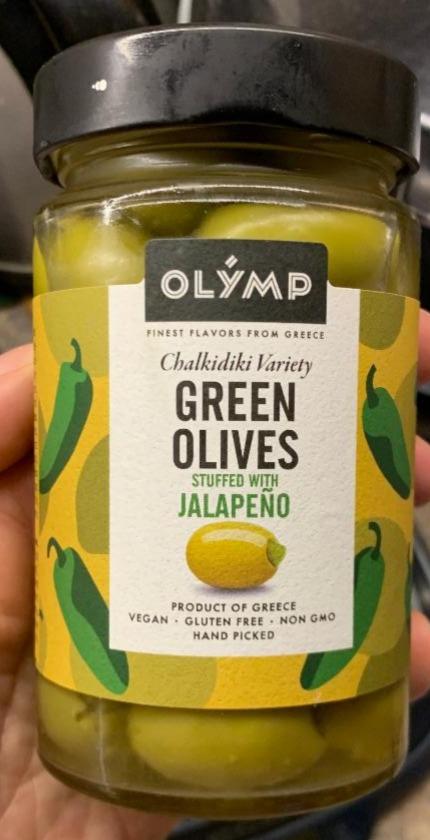 Fotografie - Green Olives stuffed with Jalapeño Olymp