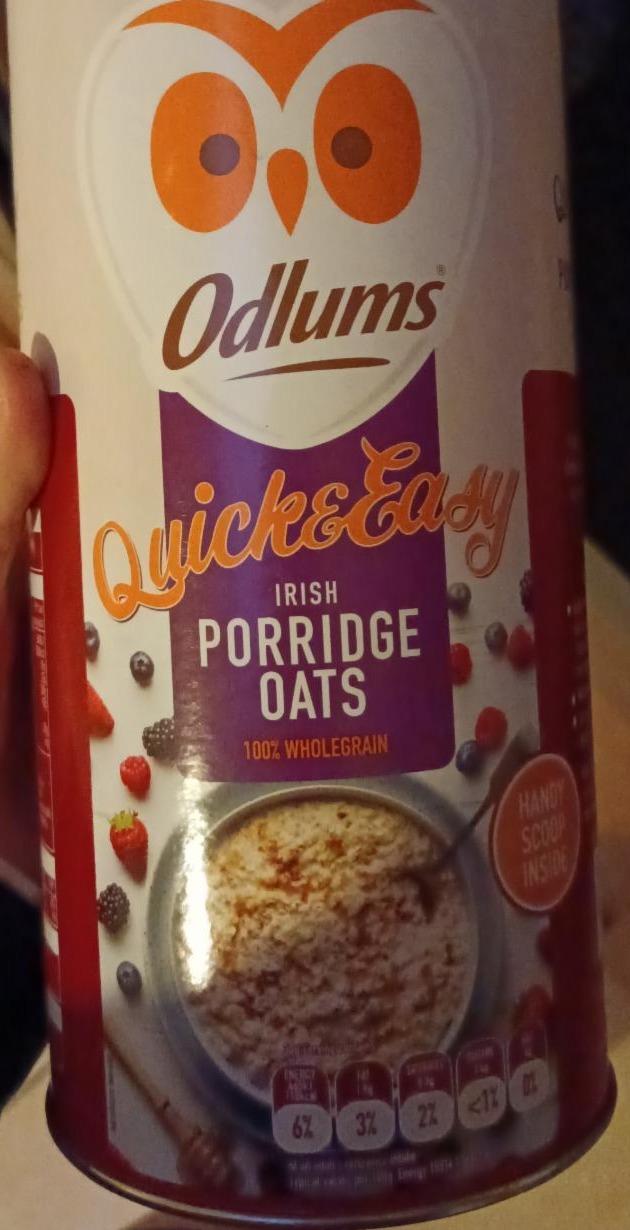 Fotografie - Quick & Easy Irish Porridge Oats 100% Wholegrain Odlums
