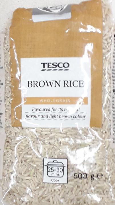 Fotografie - Tesco celozrnná hnědá rýže