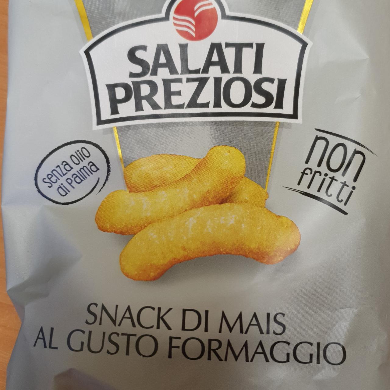 Fotografie - Cornetti Snack di mais al gusto formaggio Salati Preziosi