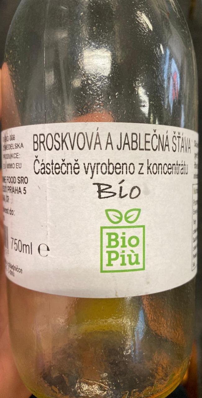 Fotografie - Bio Broskvová a jablečná šťáva Bio Piú