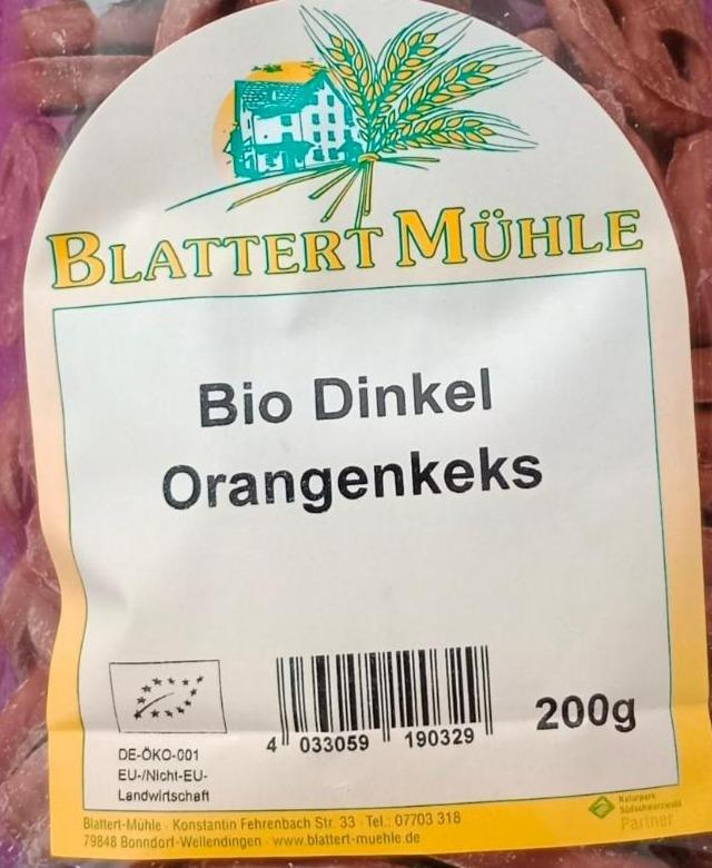 Fotografie - Bio Dinkel Orangenkeks Blattert Mühle