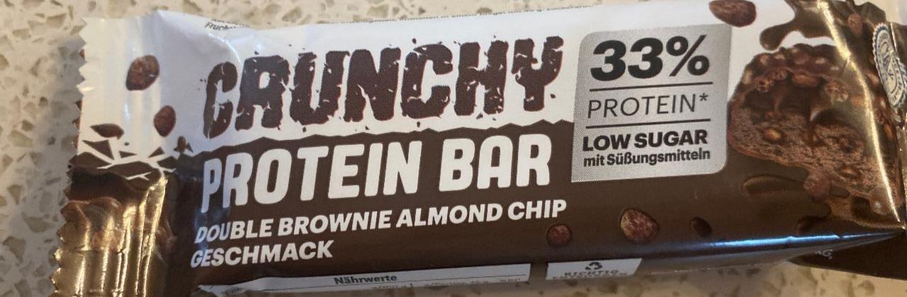 Fotografie - Crunchy protein bar - ironmaxx, double brownie almond chip 