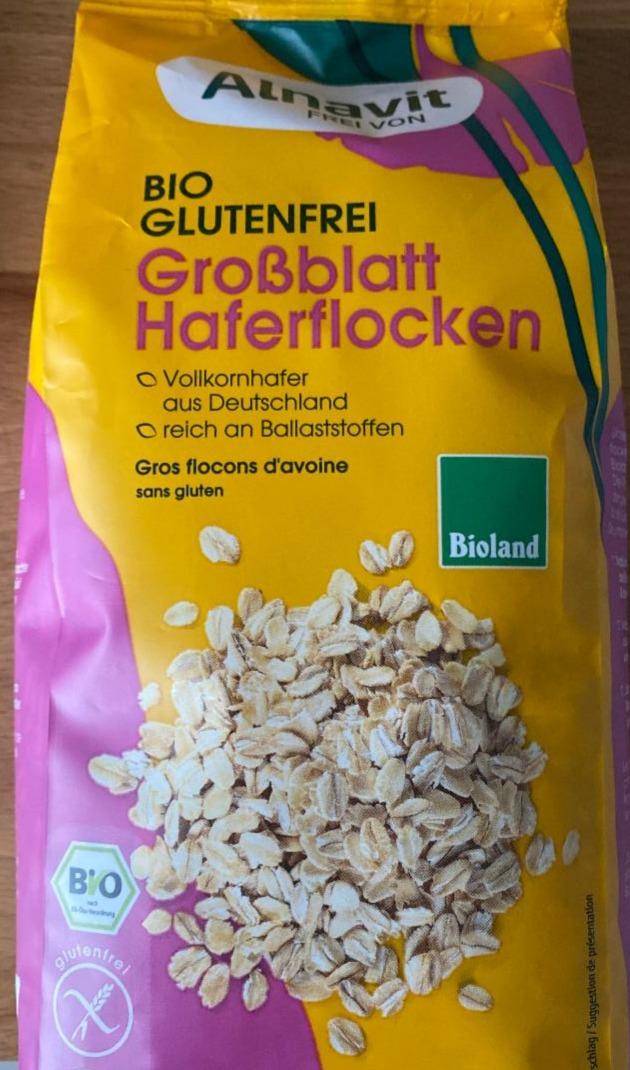 Fotografie - Großblatt Haferflocken Bio Glutenfrei Alnavit