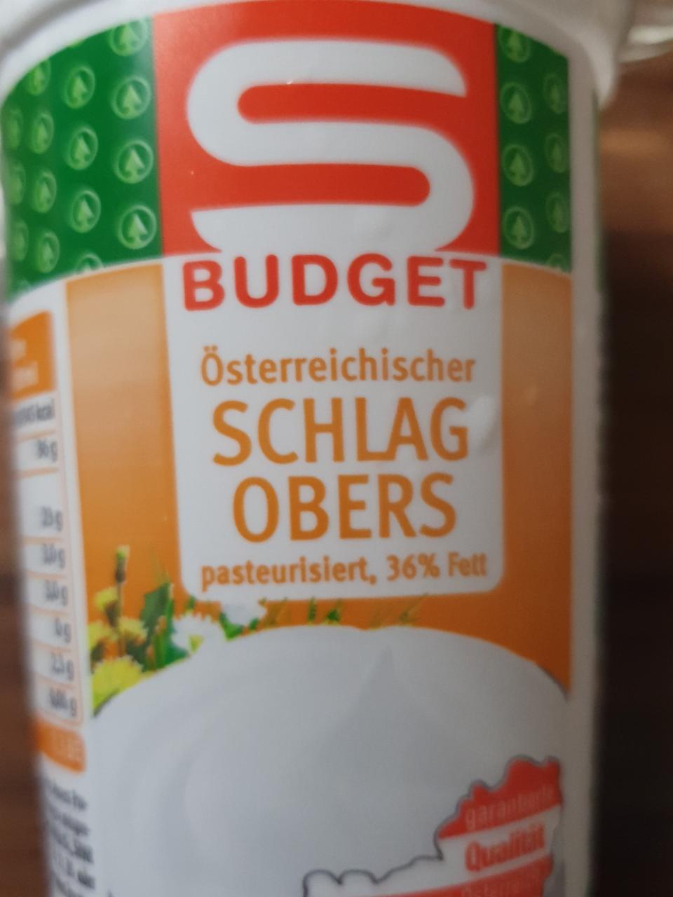 Fotografie - Österreichischer Schlagobers, pasteurisiert, 36% Fett S Budget