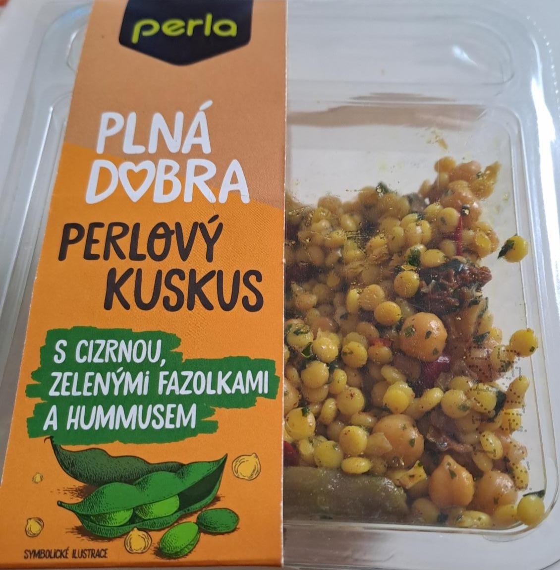 Fotografie - Perlový kuskus s cizrnou, zelenými fazolkami a hummusem Perla