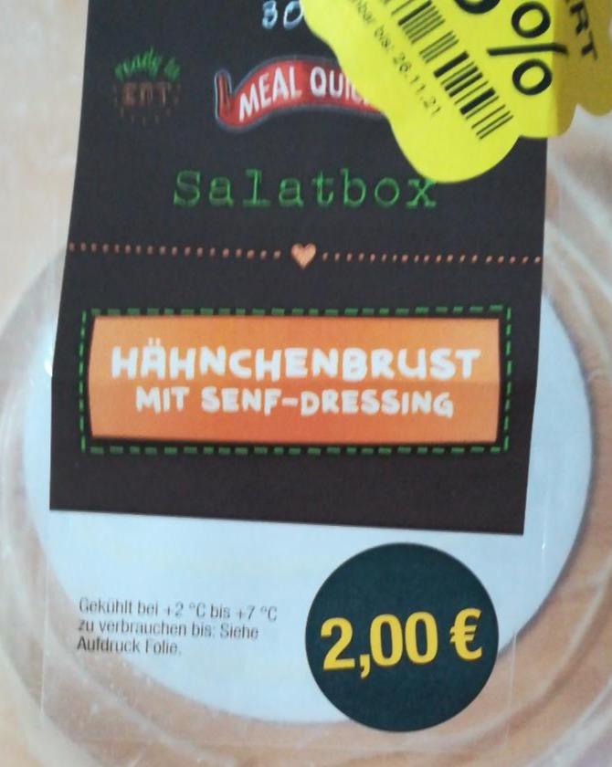 Fotografie - Salatbox Hähnchenbrust mit Senf-Dressing Meal Quick
