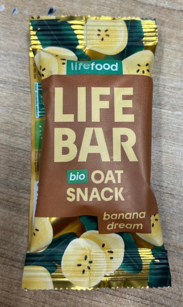 Fotografie - Lifebar Bio Oat snack banana dream Lifefood