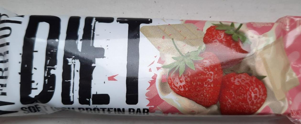 Fotografie - Warrior DIET SOFT PROTEIN BAR strawberry &White chocolate