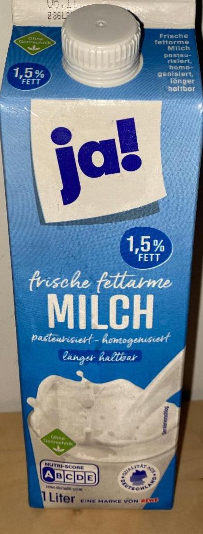 Fotografie - Milch 1,5% Fett Ja!