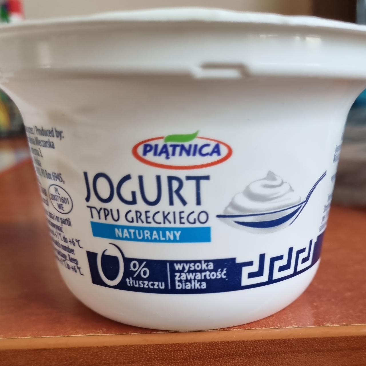 Fotografie - Jogurt typu greckiego Naturalny 0% tłuszczu Piątnica