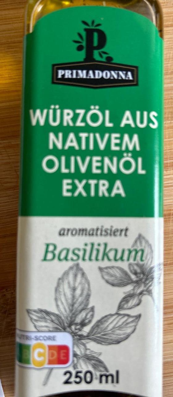Fotografie - Würzöl aus nativem Olivenöl extra aromatisiert Basilikum Primadonna