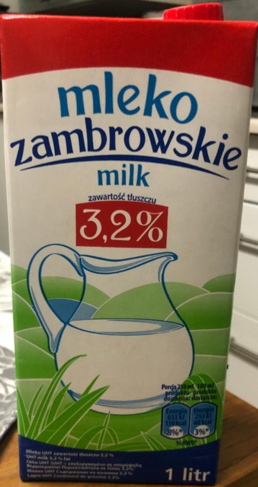 Fotografie - Mleko zambrowskie UHT 3,2%