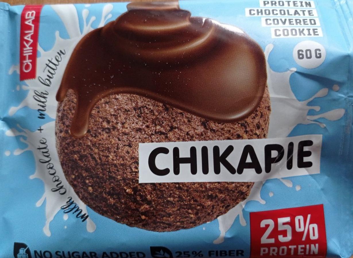 Fotografie - Chikapie proteinová sušenka v čokoládě s náplní čokoláda