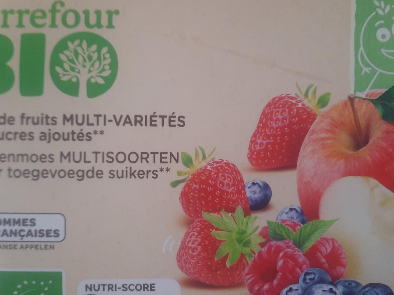 Fotografie - Bio Carrefour: Purée de fruits- pomme framboise 