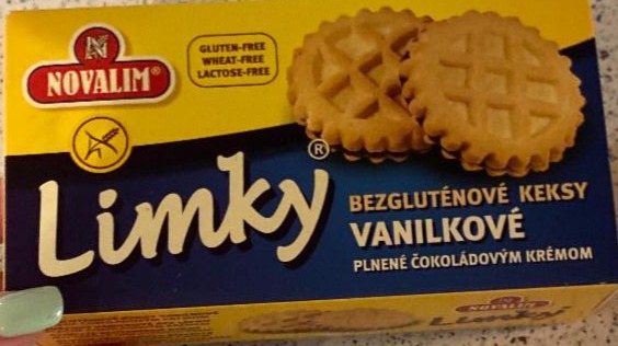 Fotografie - LIMKY Bezlepkové keksy vanilkové plněné Novalim