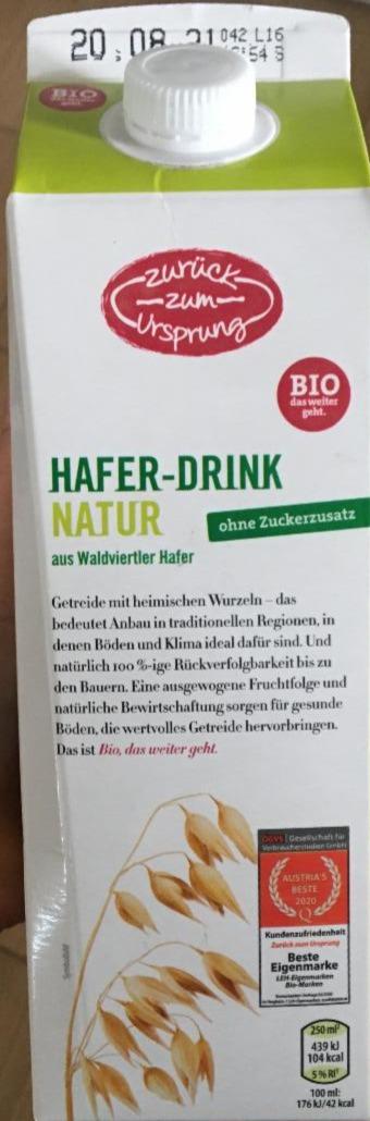 Fotografie - Bio Zurück zum Ursprung Hafer Drink Natur Hofer
