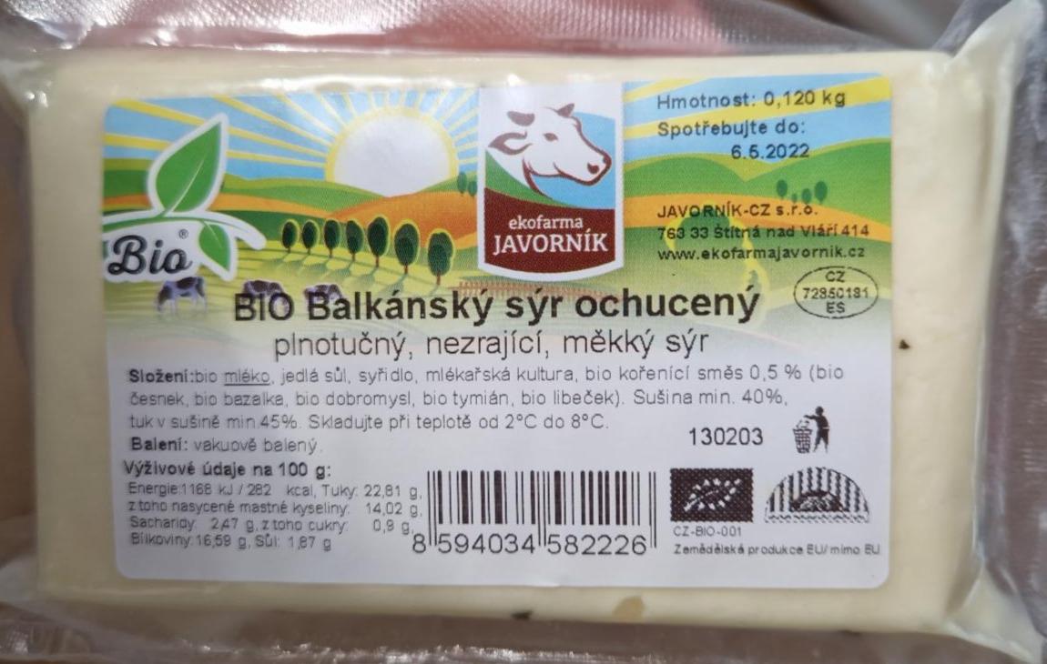 Fotografie - BIO Balkánský sýr ochucený