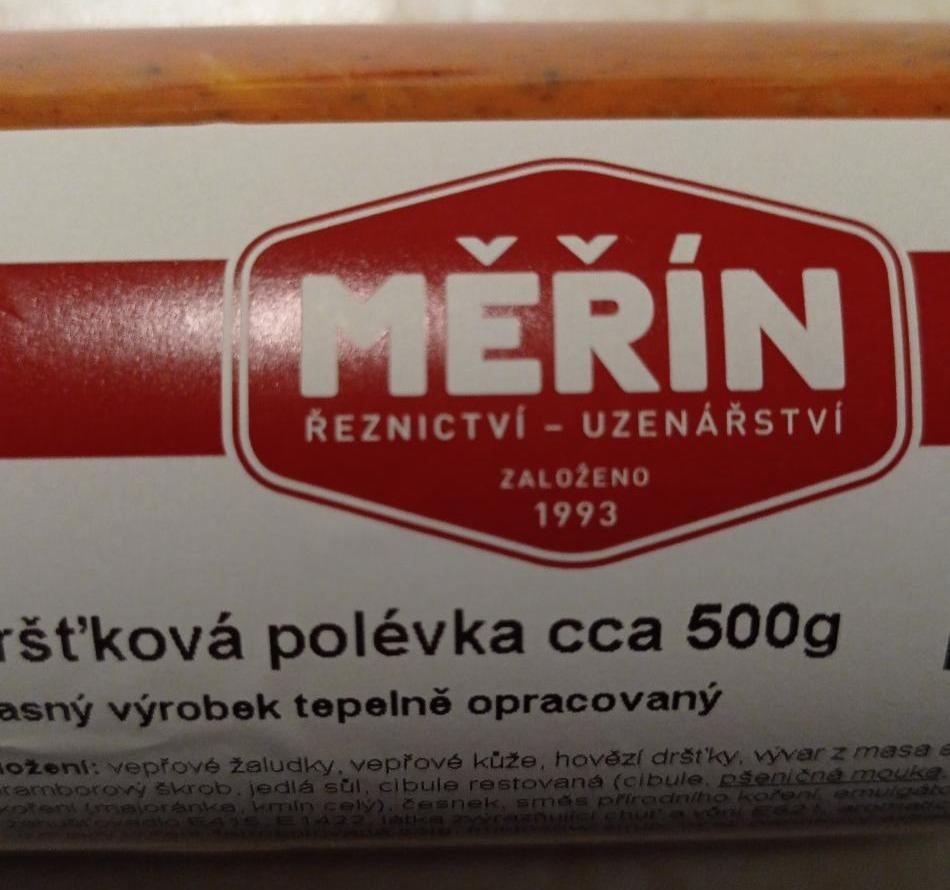 Fotografie - Dršťková polévka Řeznictví - uzenářství Měřín