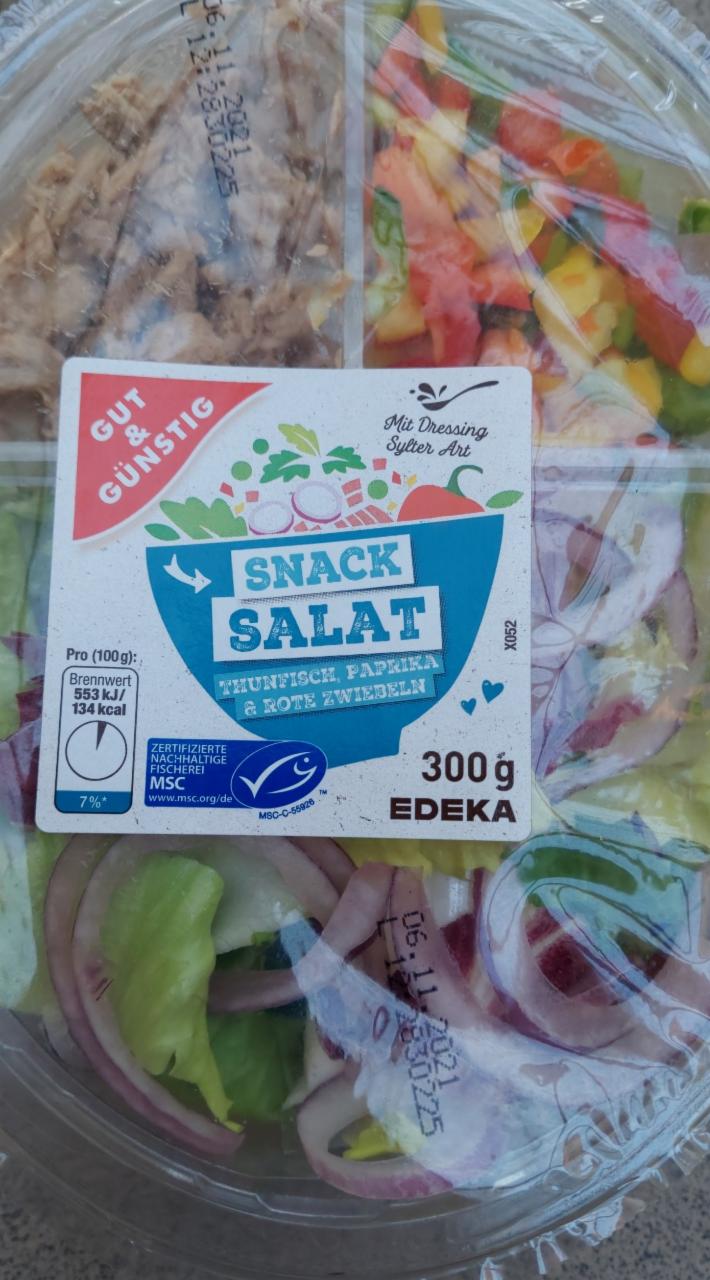 Fotografie - Snack Salat Thunfisch, Paprika & Rote Zwiebeln Gut & Günstig