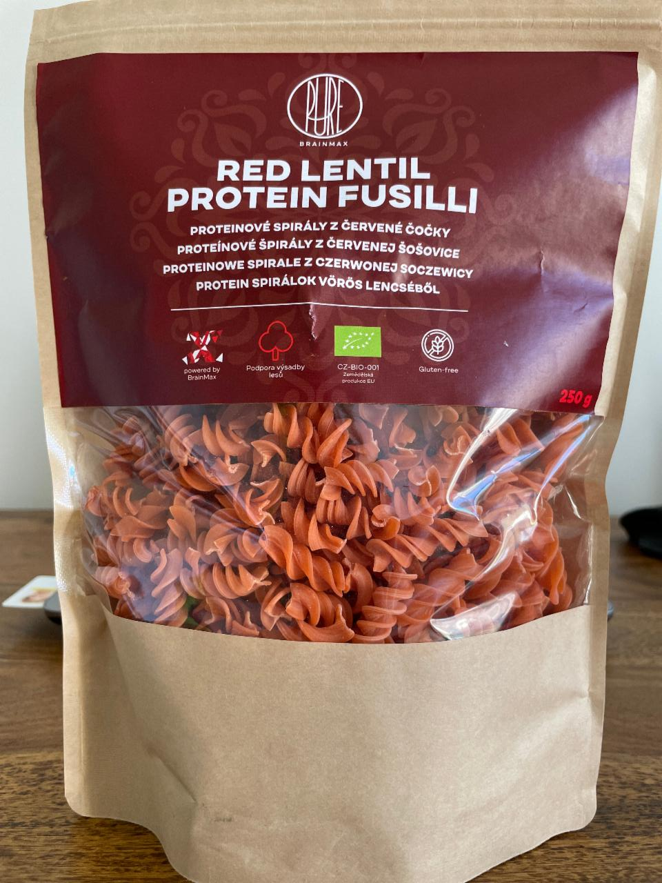 Fotografie - BrainMax Red lentil protein fusilli
