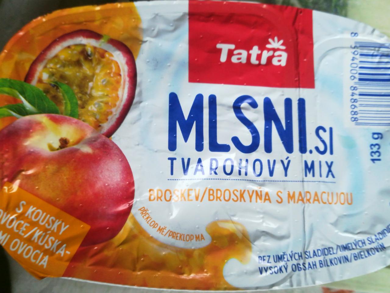Fotografie - MLSNI.si Tvarohový mix Broskev s Maracujou Tatra