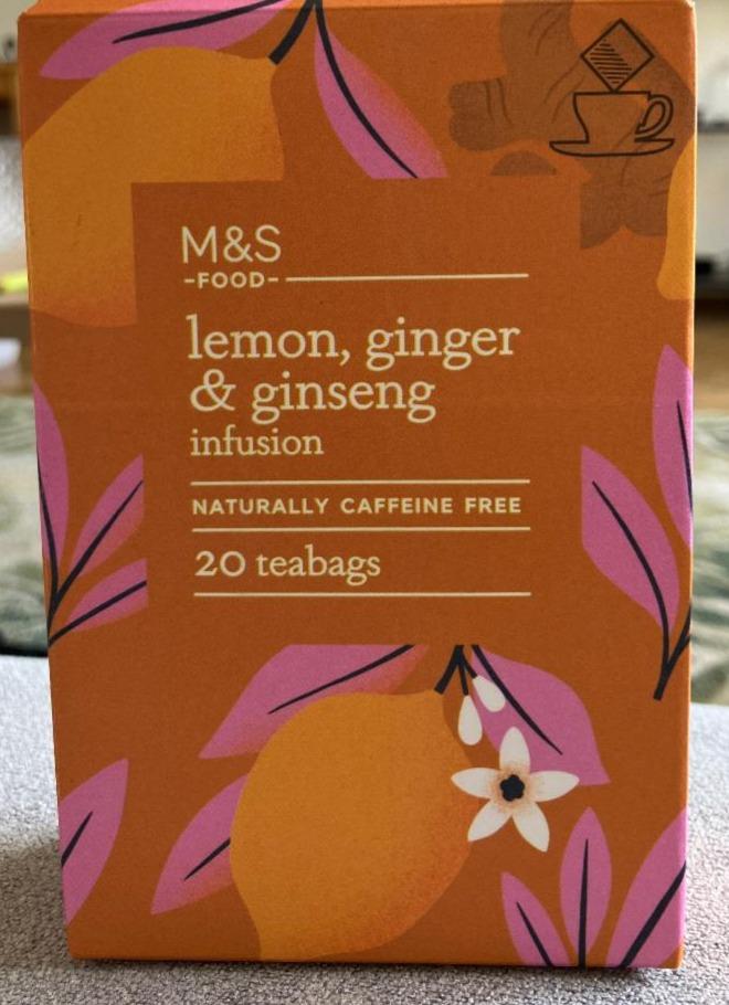 Fotografie - Lemon, Ginger & Ginseng Infusion M&S Food