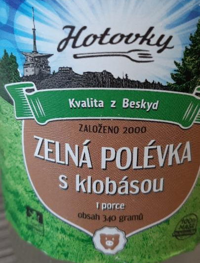 Fotografie - Zelná polévka s klobásou Hotovky.cz