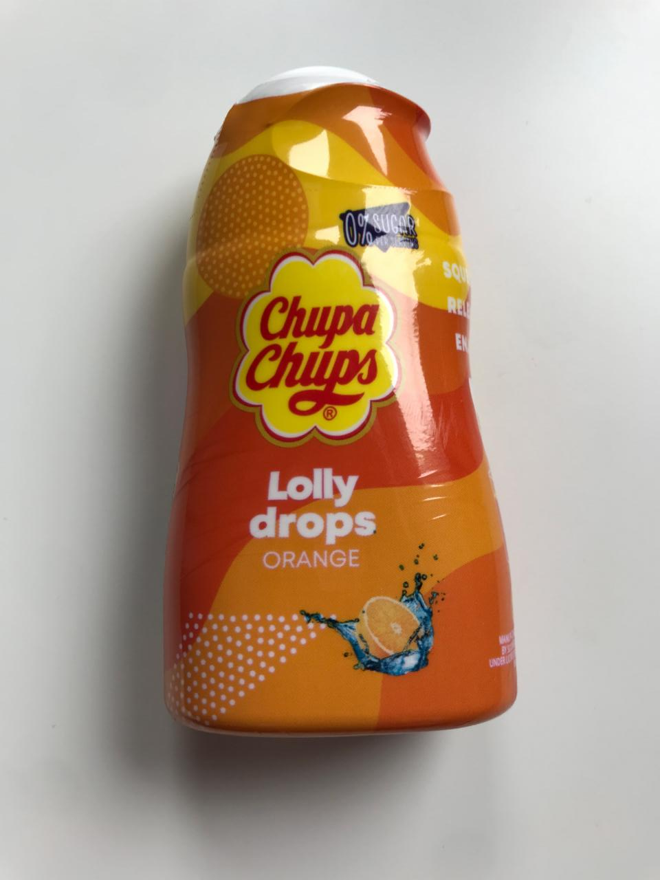 Fotografie - Chupa chups lolly drops orange zero sugar