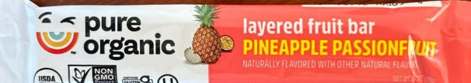 Fotografie - pure organic pineapple passion fruit layered fruit bars