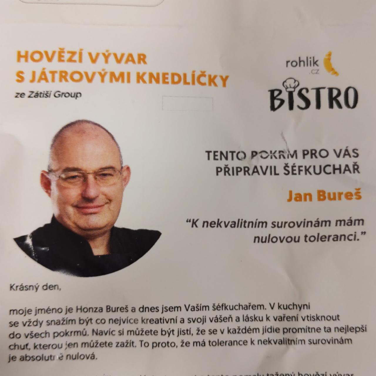 Fotografie - Bistro Hovězí vývar s játrovými knedlíčky Jan Bureš Rohlik.cz