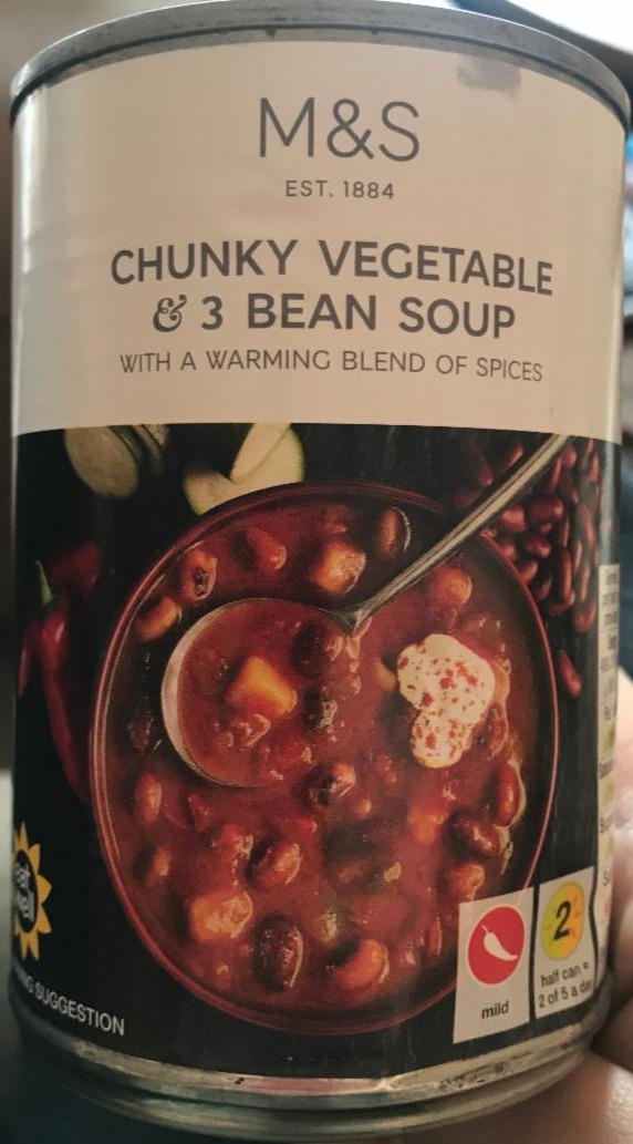 Fotografie - Chunky Vegetable & 3 Bean Soup M&S