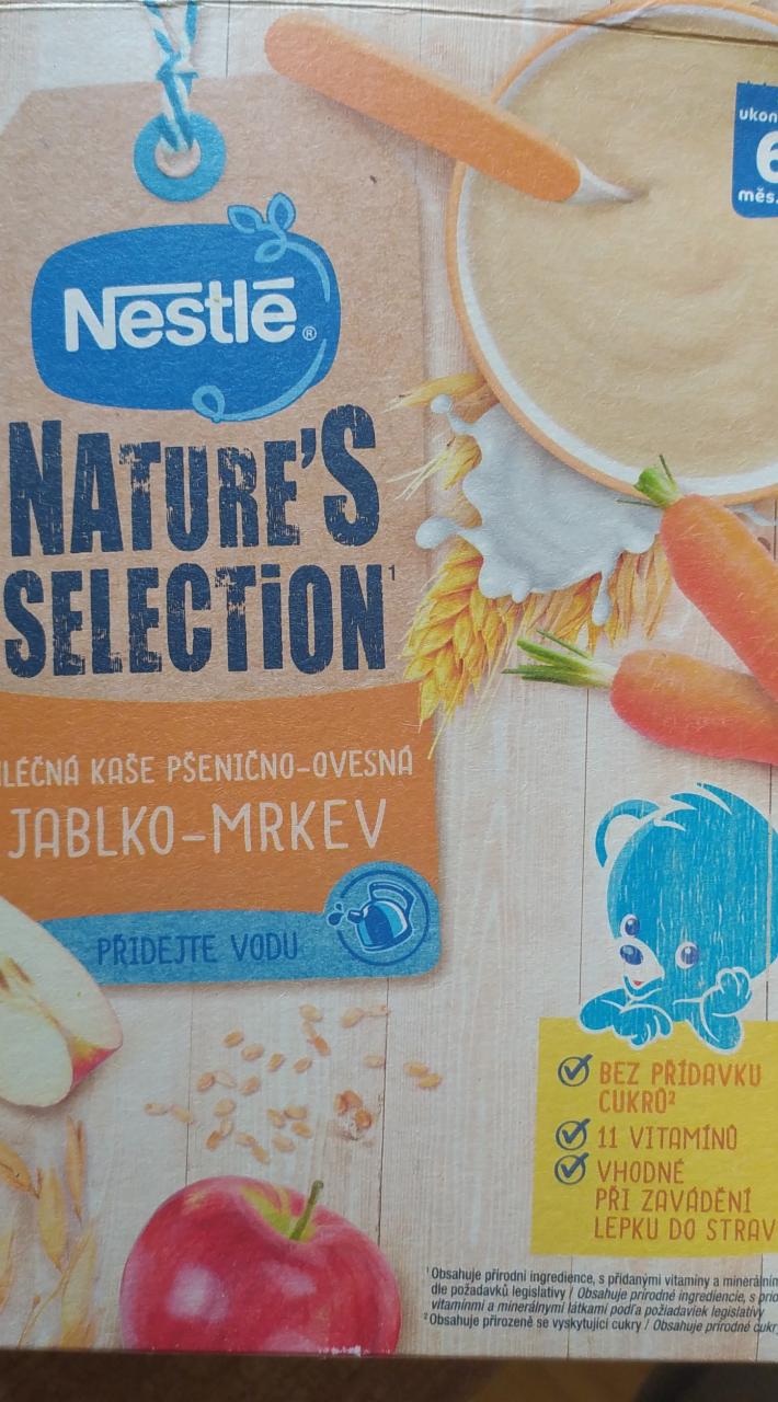 Fotografie - Nature’s Selection Mléčná kaše pšenično-ovesná jablko-mrkev Nestlé