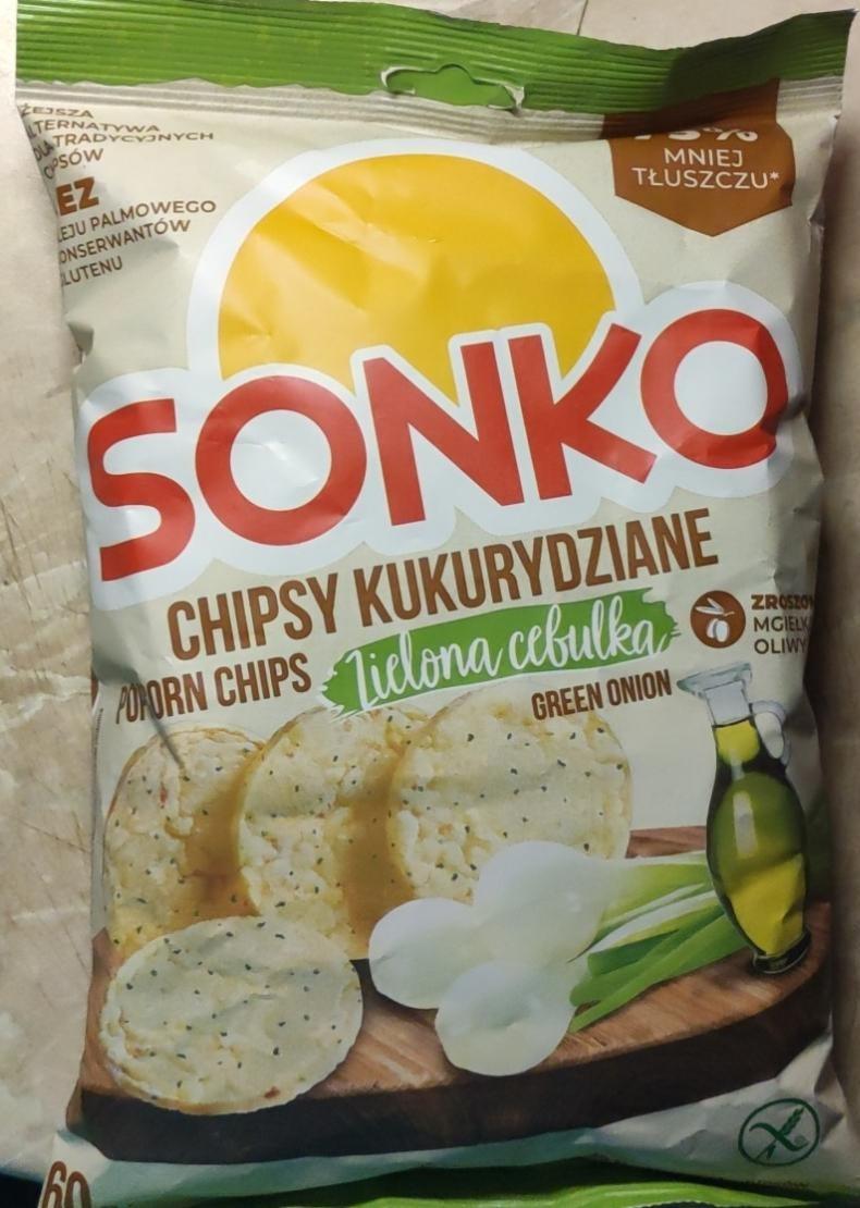 Fotografie - Chipsy kukurydziane zielona cebulka Sonko