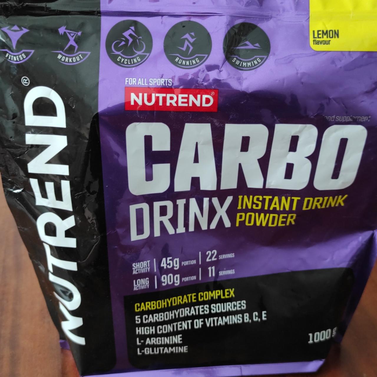 Fotografie - Carbo Drinx Instant drink powder Lemon Nutrend