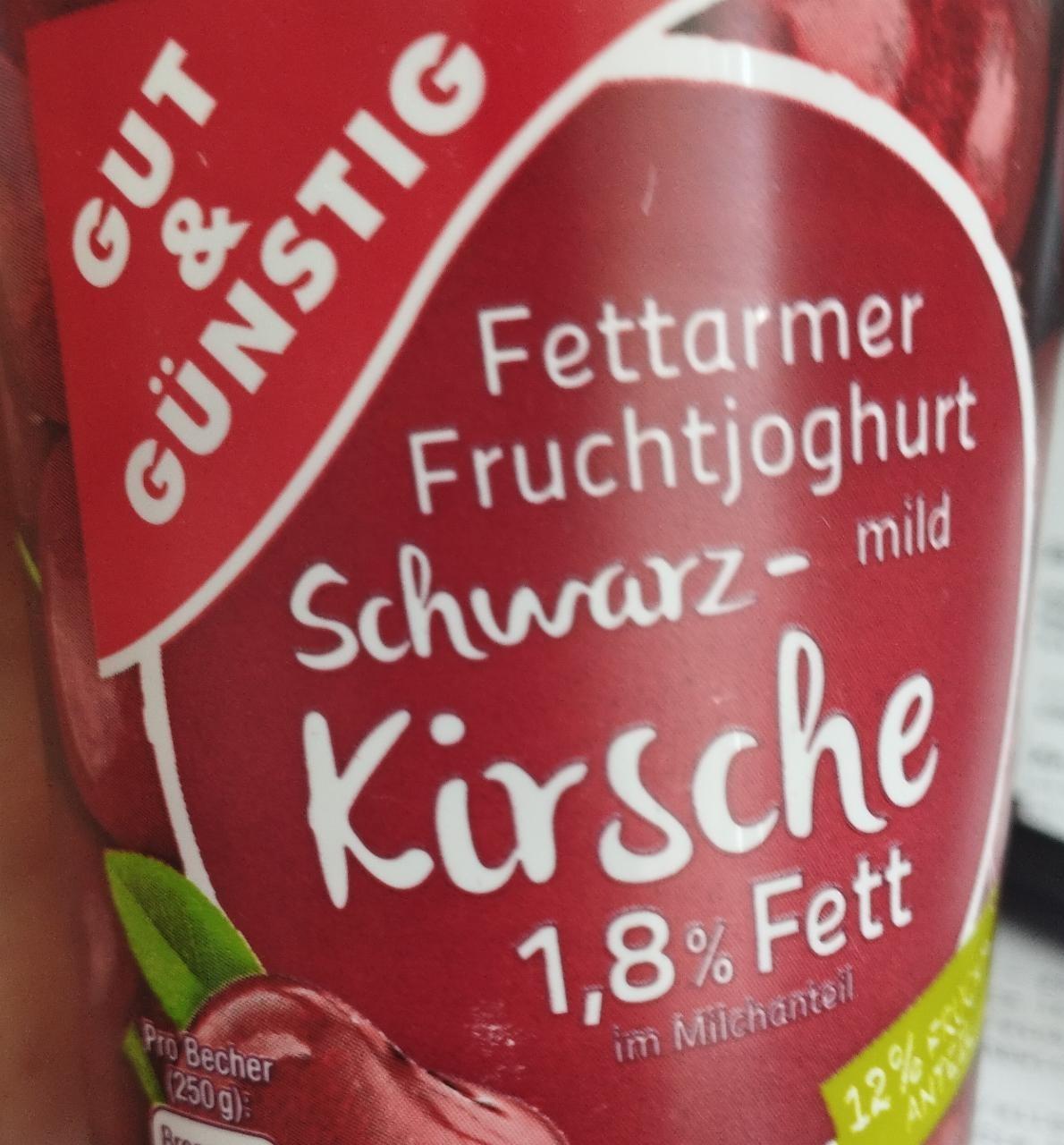 Fotografie - Fettarmer Fruchtjoghurt Kirsche 1,8% Fett Gut & Günstig