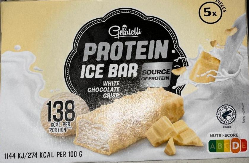 Fotografie - Protein ice bar white chocolate crips Gelatelli
