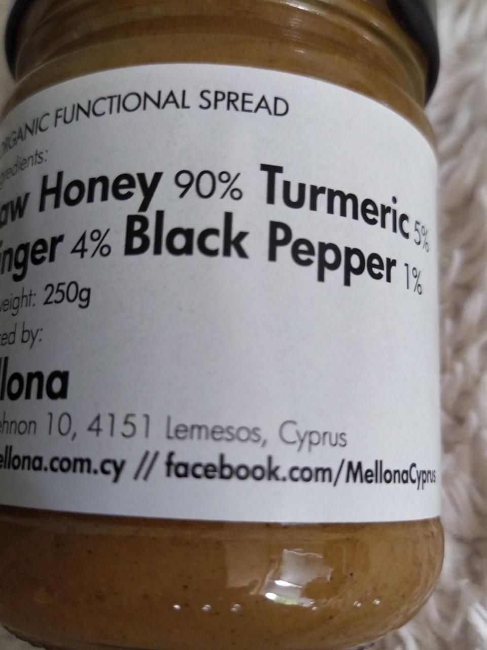 Fotografie - Organic Function Spread Raw honey, turmeric, ginger & black pepper Mellona