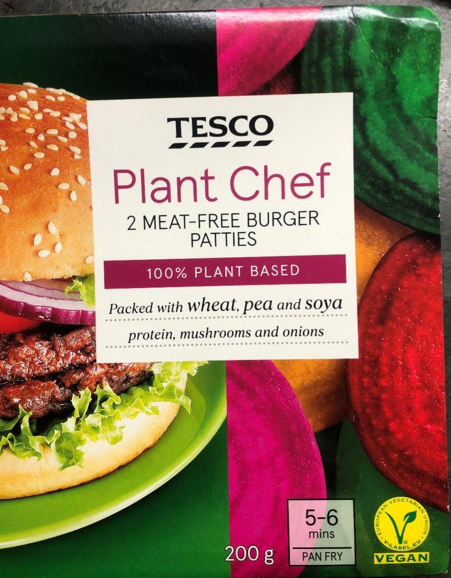 Fotografie - Plant Chef 2 Meat-Free Burger Patties Tesco