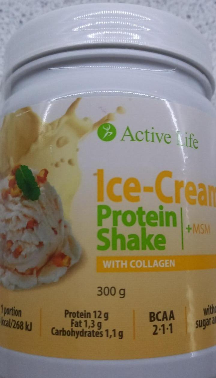 Fotografie - Ice-Cream Protein Shake + MSM with collagen Active Life