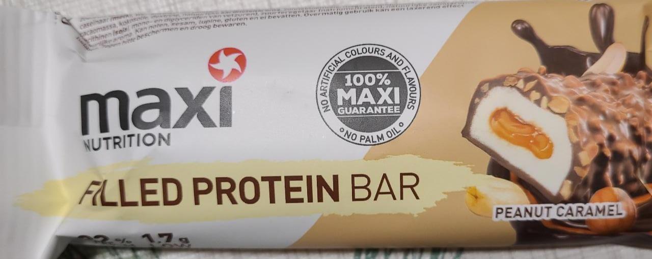 Fotografie - Filled Protein Bar Peanut Caramel Maxi nutrition