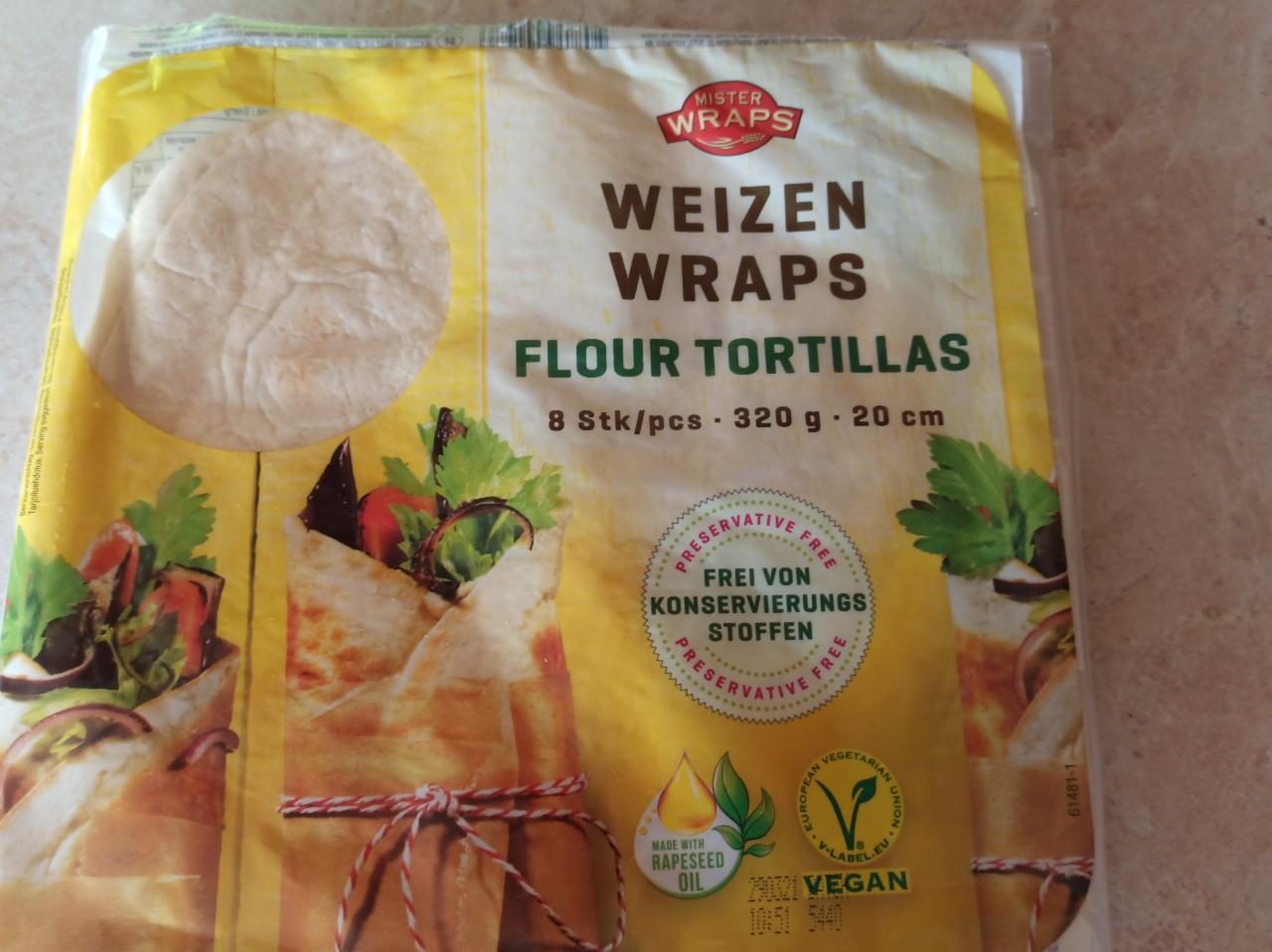 Fotografie - Weizen wraps flour tortillas