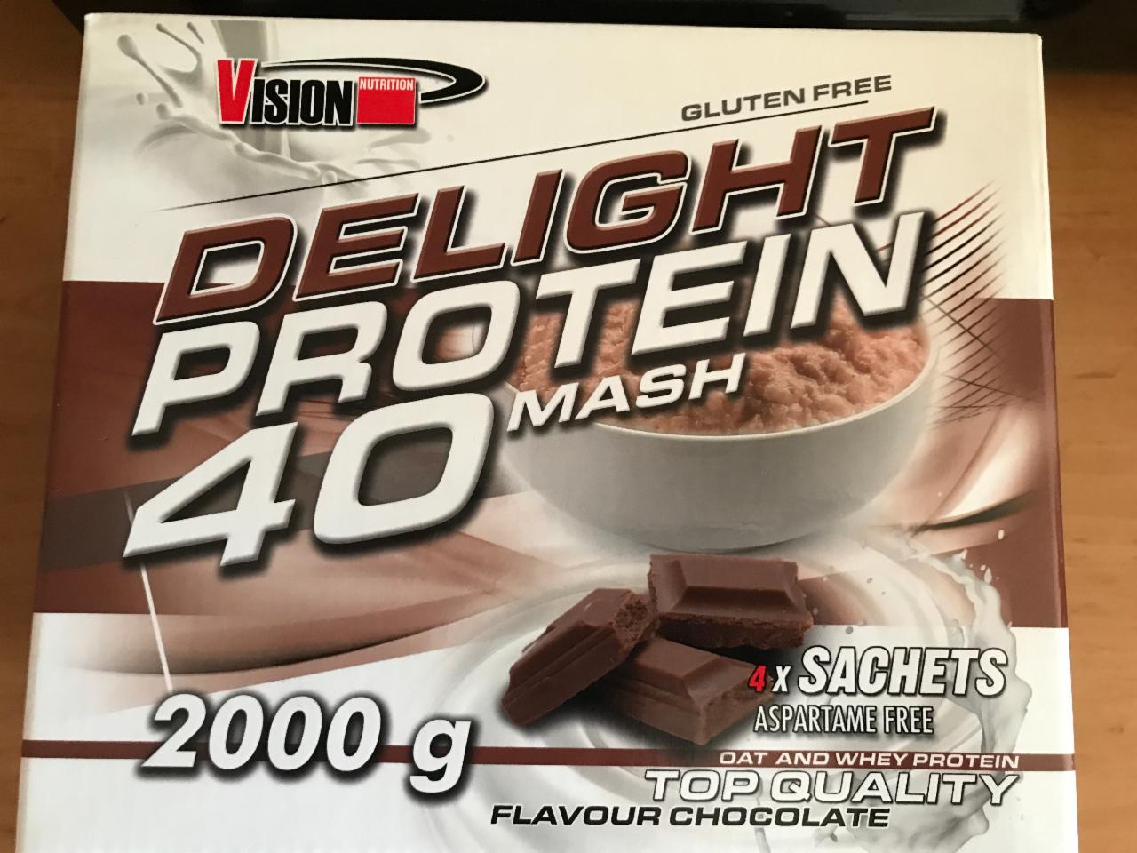 Fotografie - Delight Protein 40 Mash Chocolate Vision Nutrition