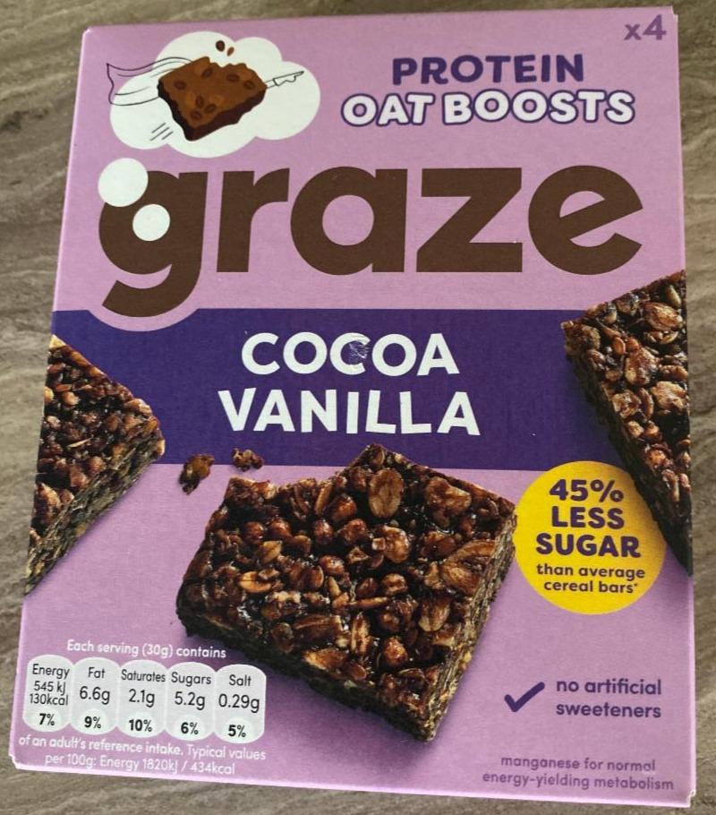 Fotografie - Protein Oat Boosts Cocoa Vanilla Graze