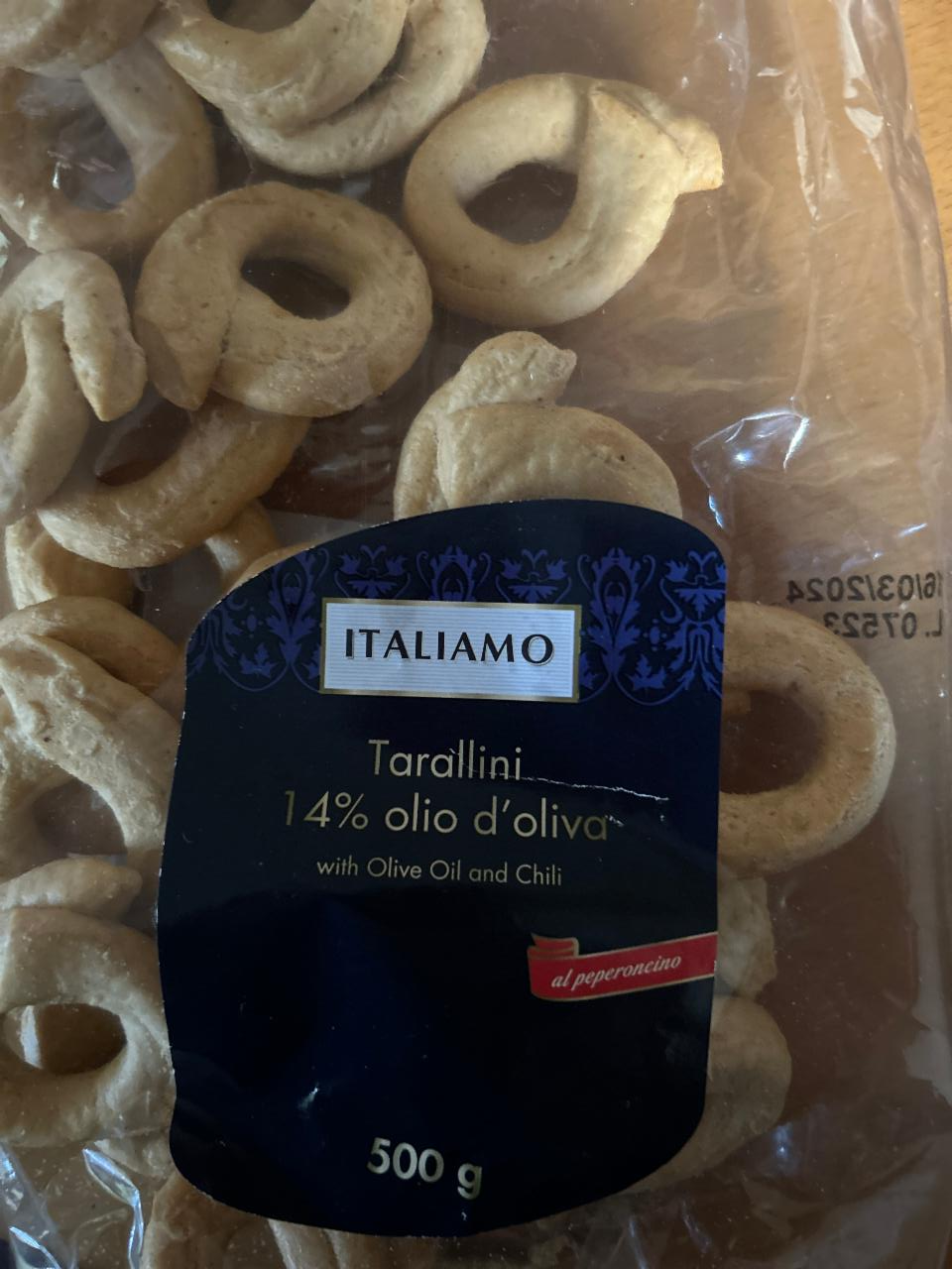 Fotografie - Tarallini 14% olio d'oliva with Olive Oil and Chili Italiamo